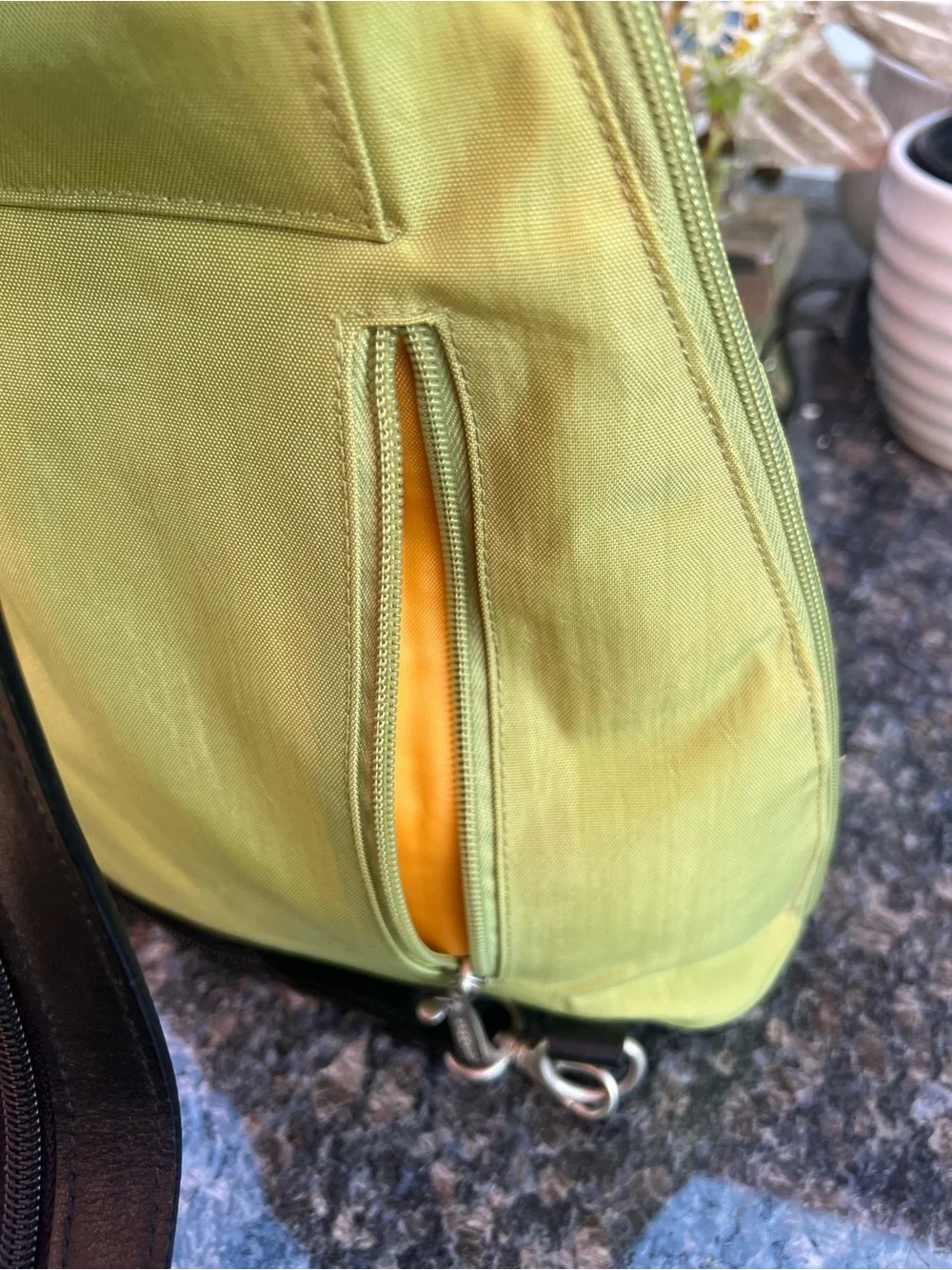 Baggallini Metro Backpack Sling Bag Green Water Resistant Travel